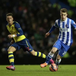 Solly March in Action: Brighton and Hove Albion vs. Arsenal FA Cup Clash, January 2015