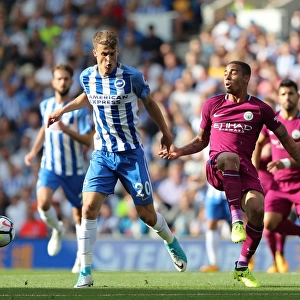 Solly March in Action: Brighton and Hove Albion vs Manchester City, Premier League (2017)