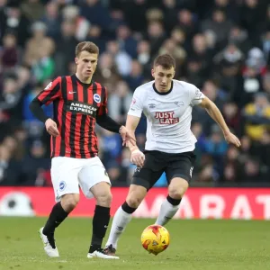 Solly March in Action: Derby County vs. Brighton and Hove Albion, iPro Stadium, December 2014