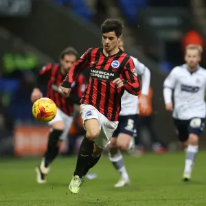 Teixeira in Action: Brighton Midfielder Shines in Championship Clash vs. Bolton Wanderers (28FEB15)