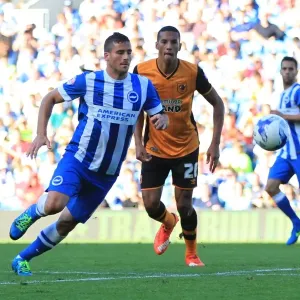 Tomer Hemed Chases After the Ball in Intense Brighton and Hove Albion vs Hull City Championship Match, September 2015 Tomer Hemed Chases After the Ball in Intense Brighton and Hove Albion vs Hull City Championship Match, September 2015