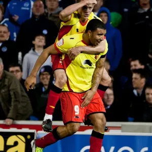 Troy Deeney Scores the Second Goal for Watford against Brighton & Hove Albion, April 17, 2012 Troy Deeney Scores the Second Goal for Watford against Brighton & Hove Albion, April 17, 2012