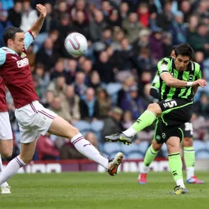 Vicente Rodriguez Shoots for Brighton & Hove Albion against Burnley, April 2012 Vicente Rodriguez Shoots for Brighton & Hove Albion against Burnley, April 2012