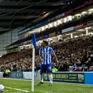Vicente Takes Corner Kick for Brighton & Hove Albion against Watford, April 2012 Vicente Takes Corner Kick for Brighton & Hove Albion against Watford, April 2012