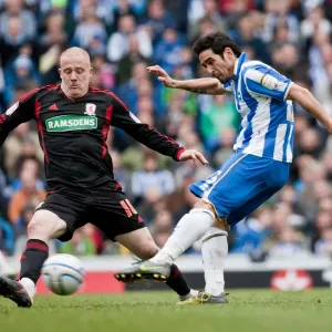 Vicente's Thrilling Shot: Brighton & Hove Albion vs Middlesbrough, Npower Championship, Amex Stadium (March 31, 2012)