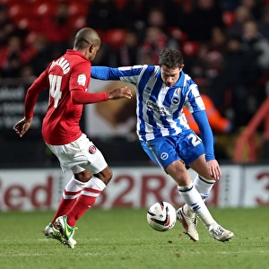 Wayne Bridge in action during Charlton Athletic v Brighton & Hove Albion, Npower Championship, The Valley, London