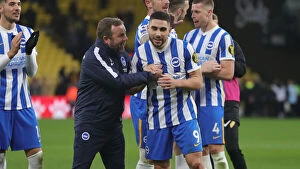 Images Dated 12th February 2022: 12FEB22: Intense Premier League Clash - Watford vs. Brighton and Hove Albion