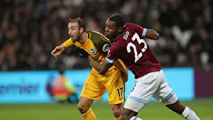 Ariel Challenge Prints: 2 January 2019: Premier League Clash between West Ham United and Brighton & Hove Albion at The London Stadium