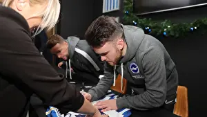 2019/20 Season: Brighton & Hove Albion FC Player Signing Session with Neal Maupay, Dale Stephens, Aaron Connolly, and Adam Webster at Amex Stadium