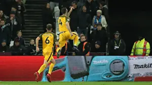 And Celebrates Prints: 2nd January 2019: Premier League Clash between West Ham United and Brighton & Hove Albion at The London Stadium