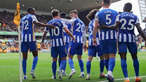 Images Dated 30th April 2022: 30APR22: Lewis Dunk Leads Brighton's Defensive Stand against Wolverhampton Wanderers in Premier