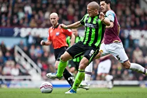 West Ham United - 14-04-2012 Prints: Adam El-Abd Faces Off Against West Ham United in Intense Championship Clash (April 2012)