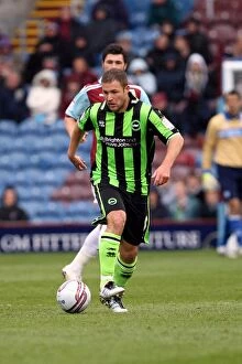 Images Dated 6th April 2012: Alan Navarro in Action: Burnley vs. Brighton & Hove Albion, Championship Clash at Turf Moor