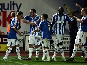 Images Dated 28th September 2007: Albion players celebrate