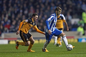Hull City - 09-02-2013 Prints: Andrea Orlandi in Action for Brighton & Hove Albion vs