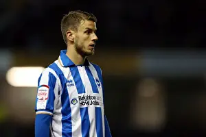 Andrea Orlandi: Intense Focus during Brighton & Hove Albion vs Leeds United, Npower Championship, Amex Stadium, 2012