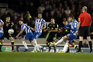 Leeds United - 02-11-2012 Prints: Andrea Orlandi Shoots Against Leeds United in Npower Championship Match at Amex Stadium (November 2)