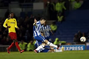 Images Dated 29th December 2012: Andrew Crofts in Action: Brighton & Hove Albion vs. Watford, Npower Championship