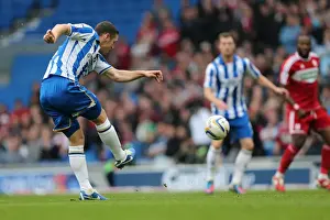 Middlesbrough - 20-10-2012 Prints: Andrew Crofts Fires at Amex Stadium: Brighton & Hove Albion vs Middlesbrough