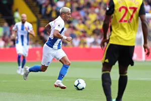 Watford Away 11AUG18 Prints: Anthony Knockaert in Action: Brighton and Hove Albion vs