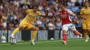 Arsenal Midfielder Leandro Trossard 19 Prints: Arsenal v Brighton and Hove Albion Premier League 31AUG24