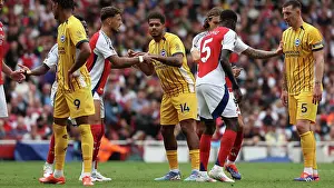 Jostles For Position Prints: Arsenal v Brighton and Hove Albion Premier League 31AUG24