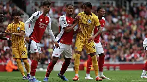 Jostles For Position Prints: Arsenal v Brighton and Hove Albion Premier League 31AUG24