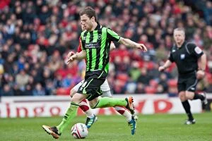 Images Dated 28th April 2012: Ashley Barnes of Brighton & Hove Albion in Action against Barnsley, Npower Championship, 2012
