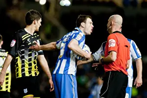 Event:bc 20120307 Prints: Ashley Barnes Protests to Referee during Brighton & Hove Albion vs