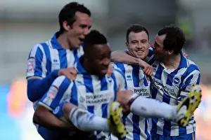 Dist:lguepaper Prints: Ashley Barnes Scores Fifth Goal: Brighton & Hove Albion vs