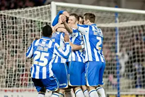 Derby County - 20-03-2012 Prints: Ashley Barnes Scores the Second Goal: Brighton & Hove Albion Leads Derby County 2-0