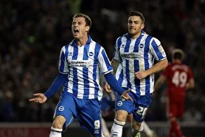Images Dated 21st September 2011: Ashley Barnes Scores Stunner Against Liverpool in Carling Cup (Sept 2011)