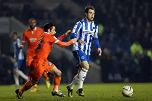 Millwall - 18-12-2012 Prints: Ashley Barnes Thrives in the Thick of the Action: Brighton & Hove Albion vs Millwall