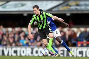 Ipswich Town - 01-01-2013 Prints: Ashley Barnes: Thriving in the Thick of the Action - Brighton & Hove Albion vs