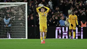 Looks Frustrated Prints: Aston Villa v Brighton and Hove Albion Premier League 30DEC24