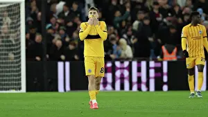 Looks Frustrated Prints: Aston Villa v Brighton and Hove Albion Premier League 30DEC24