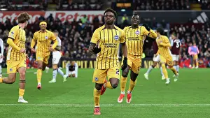 Scores A Goal 2 2 Prints: Aston Villa v Brighton and Hove Albion Premier League 30DEC24