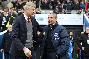 Images Dated 4th March 2018: Battle of the Managers: Hughton vs. Wenger - Brighton & Hove Albion vs