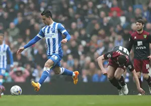Norwich City 03APR15 Prints: Battle in the Midfield: Beram Kayal's Focused Performance for Brighton Against Norwich City