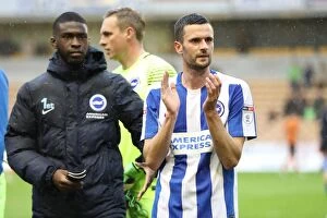 Images Dated 14th April 2017: Battle at Molineux: Wolverhampton Wanderers vs. Brighton and Hove Albion in the EFL Sky Bet