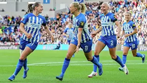 Tottenham Hotspur Women 15OCT23 Prints: Battle in the Women's Super League: Brighton & Hove Albion vs