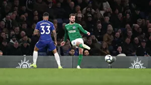 Images Dated 3rd April 2019: Battling it Out: Chelsea vs. Brighton & Hove Albion at Stamford Bridge (03APR19)