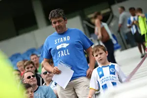 Prints of Young Seagulls Open Training Session 31st July 2015. Albion fans watching the training session. Albion fans, prize winners Pre-Season Prints: Behind-the-Scenes with Brighton & Hove Albion FC: Young Seagulls Open Training Session (31st July 2015)