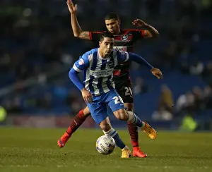 Huddersfield Town 14APR15 Prints: Beram Kayal in Action: Brighton Midfielder Battles Huddersfield Town (April 2015)