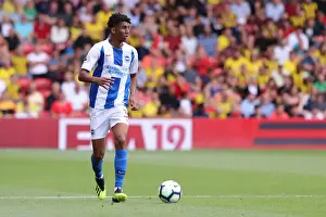 Watford Away 11AUG18 Prints: Bernardo Fernandes da Silva Junior: In Action for Brighton and Hove Albion vs