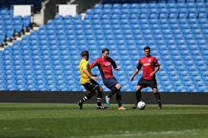 Prints of Play on the pitch match at the American Express Community Stadium, Brighton and Hove, England on 28 April 2015 Play On Pitch 2015 Prints: BHAFC Play on the pitch