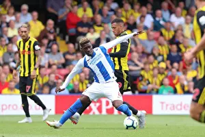 Watford Away 11AUG18 Prints: Bissouma vs. Capoue: Intense Midfield Battle at Vicarage Road - Watford vs