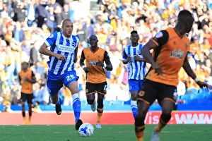 Bobby Zamora Charges Forward: Brighton and Hove Albion vs. Hull City, Sky Bet Championship 2015