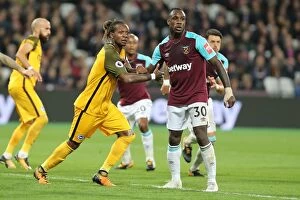 Images Dated 20th October 2017: Bong vs. Antonio: Intense Clash Between West Ham and Brighton in Premier League (20OCT17)