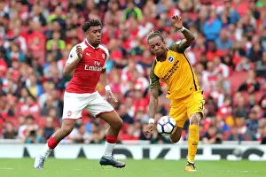 Arsenal 01OCT17 Prints: Bong vs Iwobi: Intense Battle at the Emirates - Arsenal vs Brighton and Hove Albion